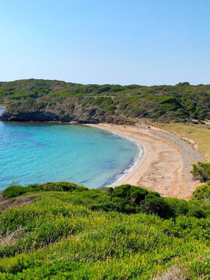 Cala Tortuga, une plage dans leparc naturel de L'abufera d Es Grau sur le cami de cavalls